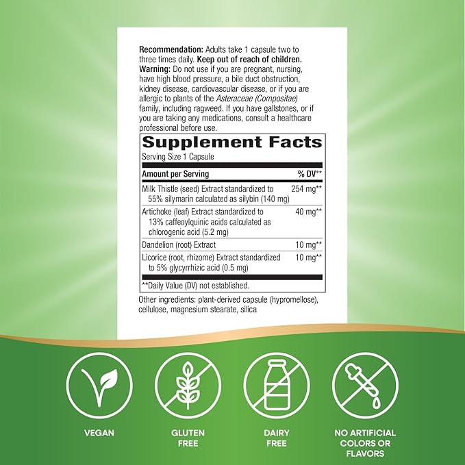 Super Milk Thistle Capsules by Nature's Way