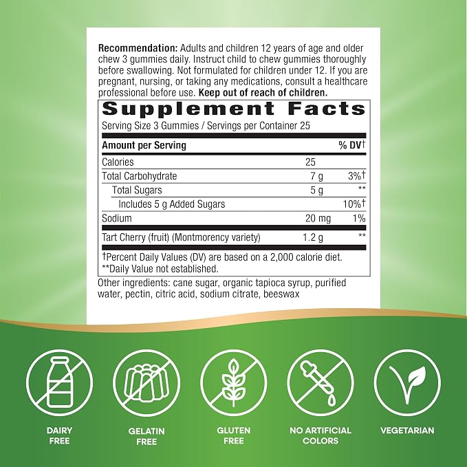 Tart Cherry 400mg Gummies by Nature's Way