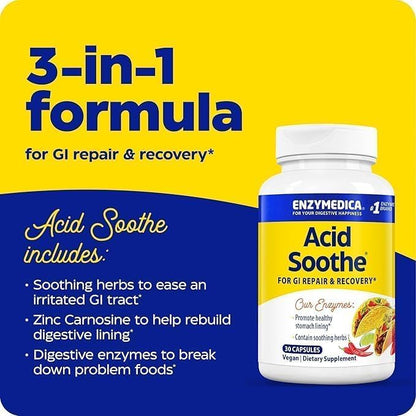 Acid Soothe Capsules by Enzymedica