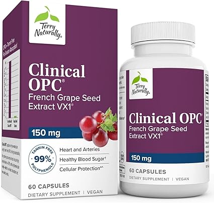 Clinical OPC Grape Seed Extract Softgels by Terry Naturally