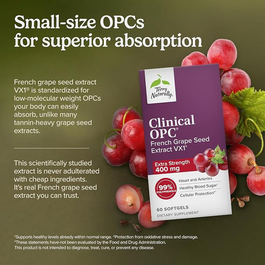 Clinical OPC Extra Strength Softgels by Terry Naturally