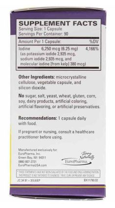 TriIodine 6.25mg Capsules by Terry Naturally