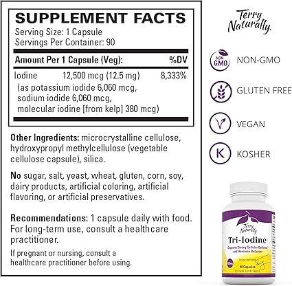TriIodine 12.5mg Capsules by Terry Naturally