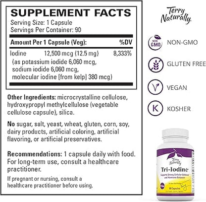 TriIodine 12.5mg Capsules by Terry Naturally