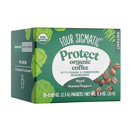 Instant Mushroom Coffee Packets with Cordyceps by Four Sigmatic