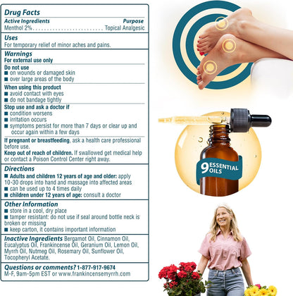 Frankincense & Myrrh Pain Relief Rubbing Oil