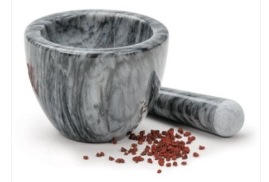 Grey Marble Mortar & Pestle