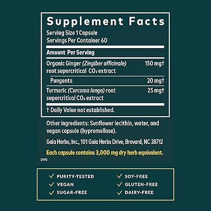 Ginger Supreme Capsules by Gaia Herbs