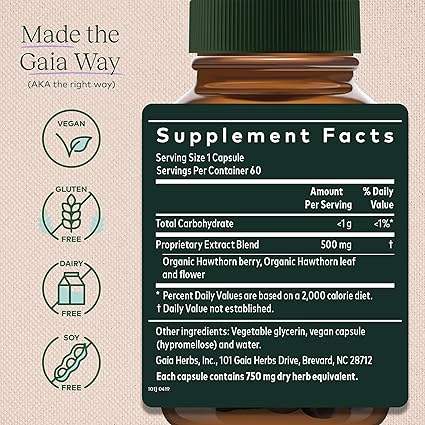 Hawthorn Supreme Capsules by Gaia Herbs