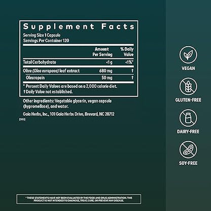 Olive Leaf Capsules by Gaia Herbs
