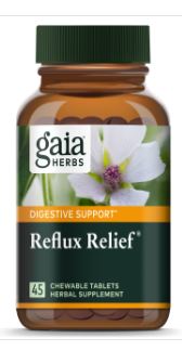 Reflux Relief Chewable Tablets by Gaia Herbs