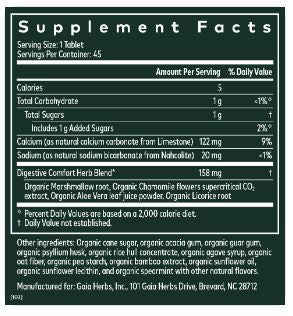 Reflux Relief Chewable Tablets by Gaia Herbs