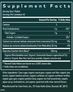 Reflux Relief Chewable Tablets by Gaia Herbs