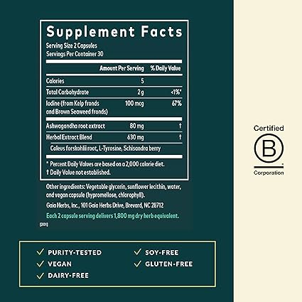Thyroid Support Capsules by Gaia Herbs