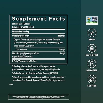 Turmeric Supreme Liquid Caps by Gaia Herbs