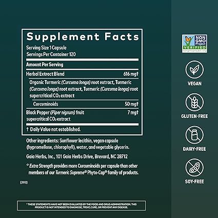 Turmeric Supreme Liquid Caps by Gaia Herbs