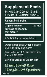 Valerian Root Tincture by Gaia Herbs
