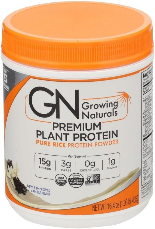 Rice Protein Powder Vanilla by Growing Naturals