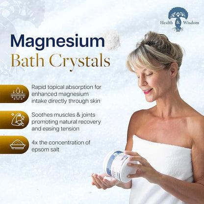 Magnesium Bath Crystals by Health and Wisdom