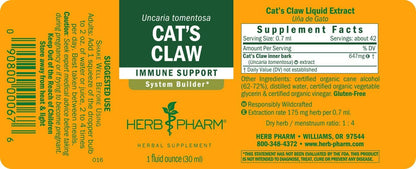 Cat's Claw Liquid Extract by Herb Pharm