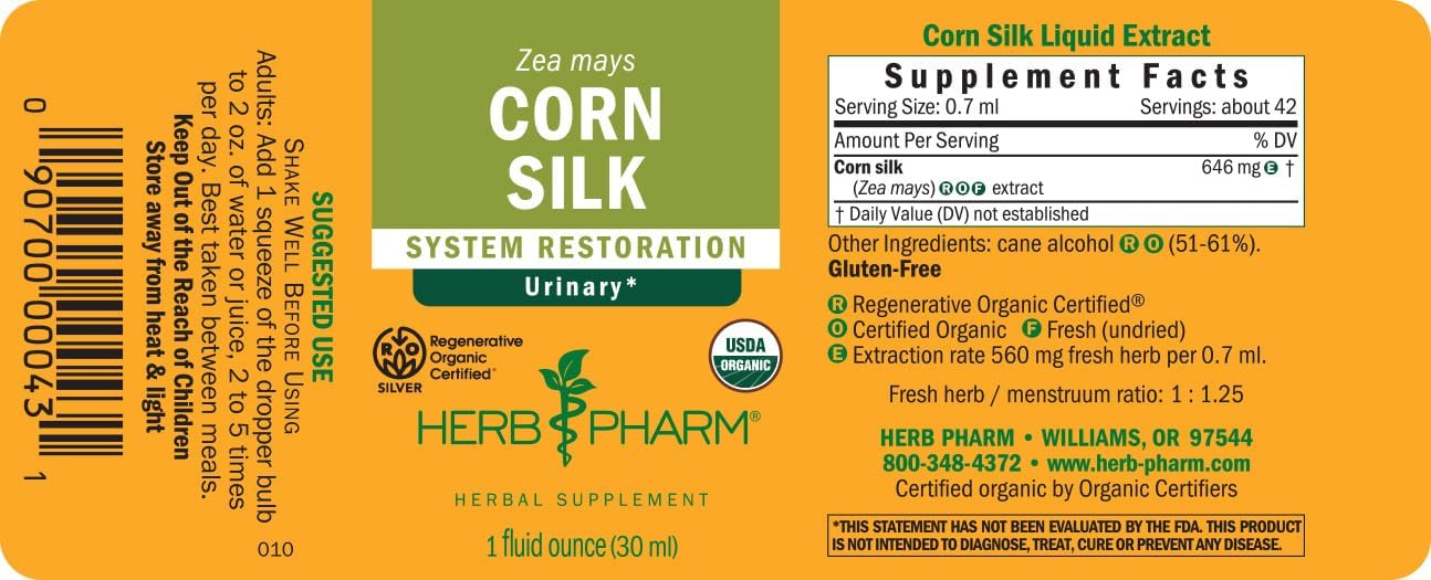 Corn Silk Liquid Extract by Herb Pharm