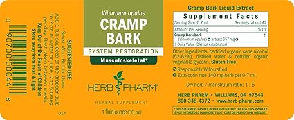 Cramp Bark Liquid Extract by Herb Pharm
