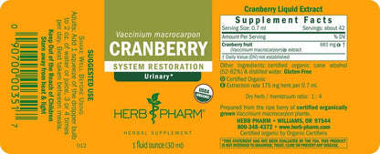 Cranberry Liquid Extract by Herb Pharm