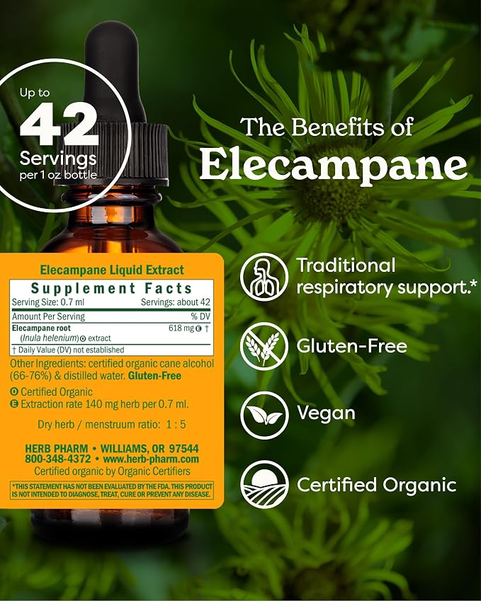 Elecampane Liquid Extract by Herb Pharm