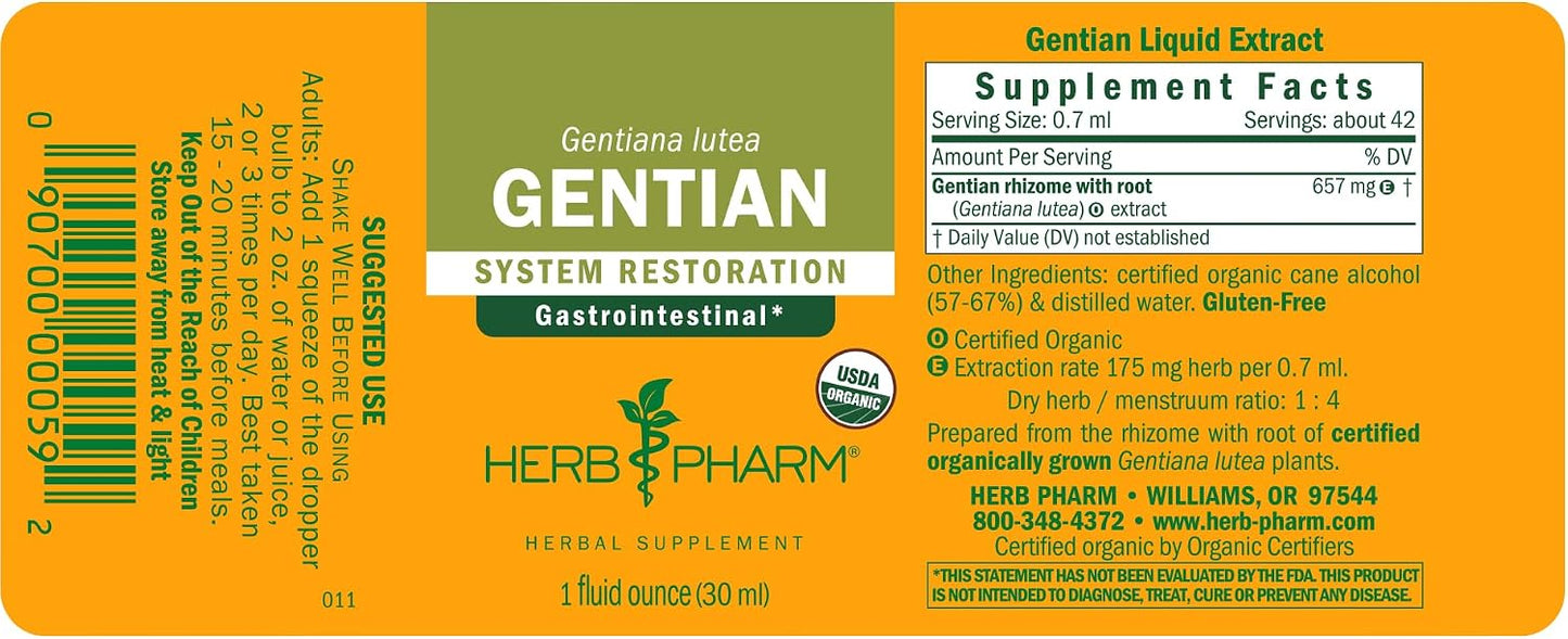 Gentian Liquid Extract by Herb Pharm