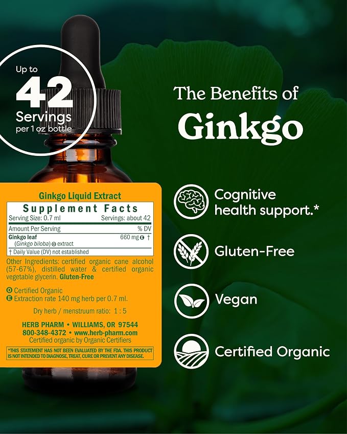 Ginkgo Liquid Extract by Herb Pharm