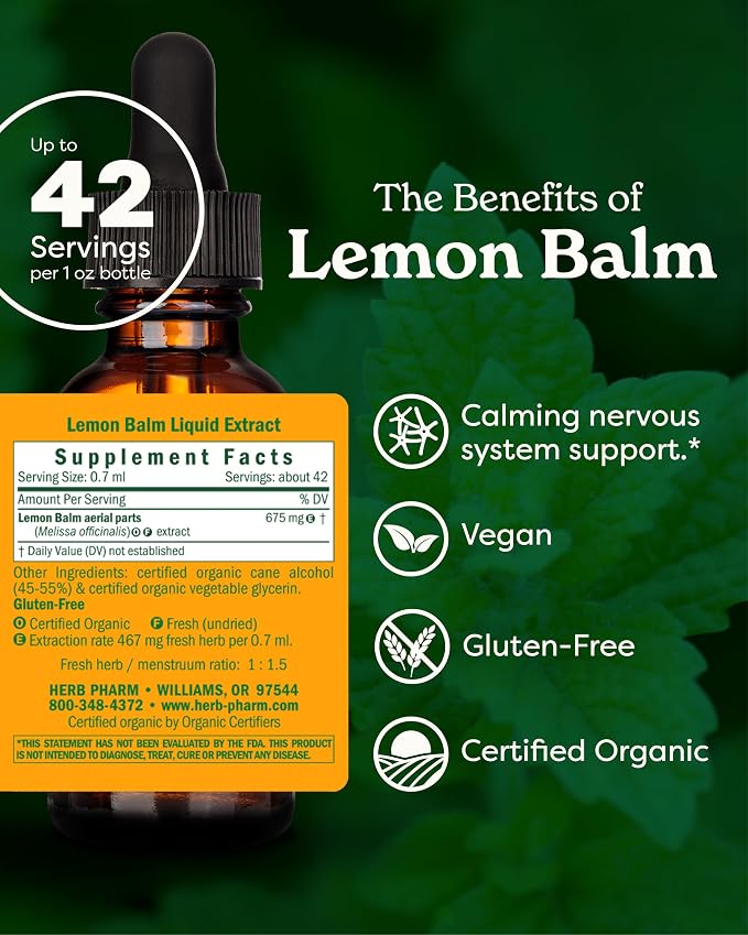 Lemon Balm Liquid Extract by Herb Pharm
