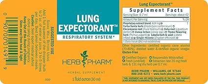 Lung Expectorant Liquid by Herb Pharm
