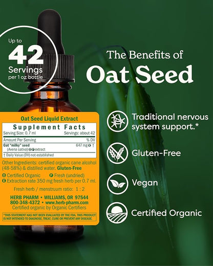 Oat Seed Liquid Extract by Herb Pharm