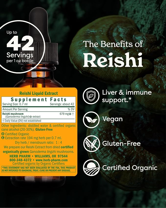 Reishi Mushroom Liquid Extract by Herb Pharm