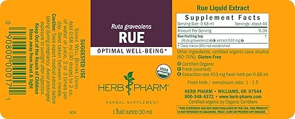 Rue Liquid Extract by Herb Pharm