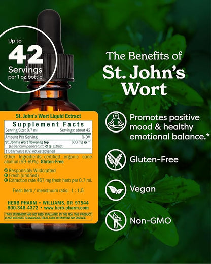 St John's Wort Liquid Extract by Herb Pharm