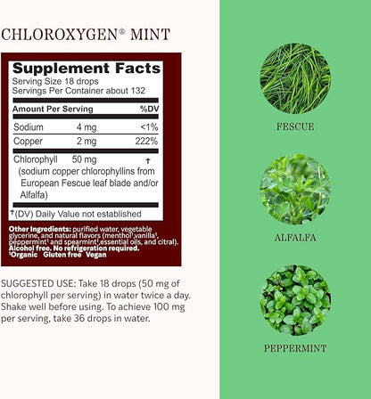 ChlorOxygen Liquid Alcohol Free Mint Flavor by Herbs Etc