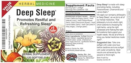 Deep Sleep Softgels by Herbs Etc
