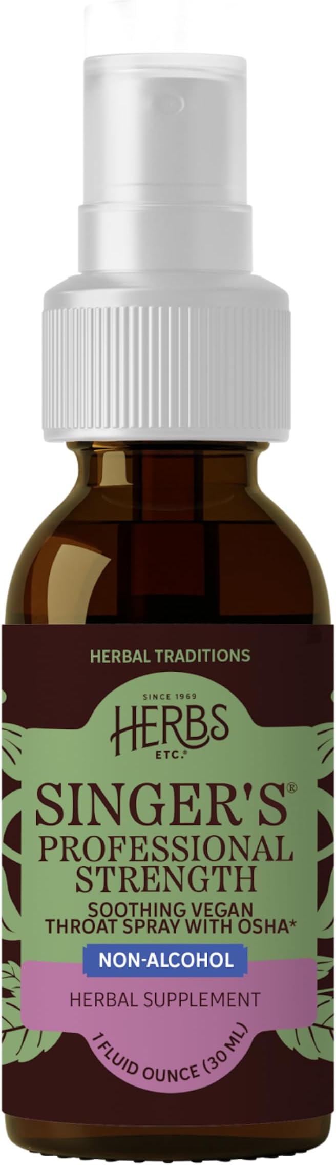 Singer's Pro Strength Alcohol Free Throat Spray by Herbs Etc