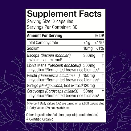 MycoBotanicals Brain Mushroom Capsules by Host Defense