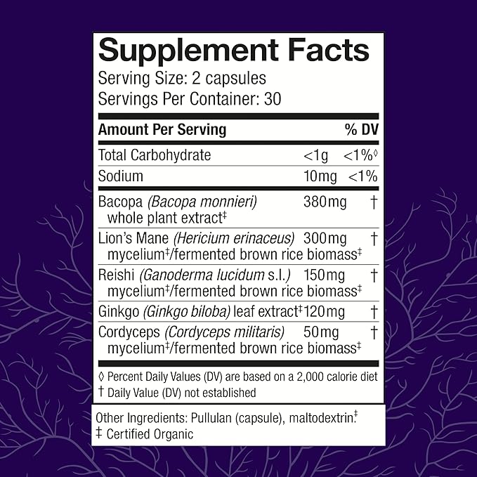 MycoBotanicals Brain Mushroom Capsules by Host Defense