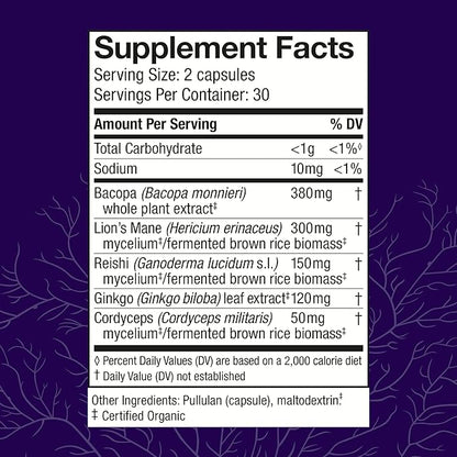 MycoBotanicals Brain Mushroom Capsules by Host Defense