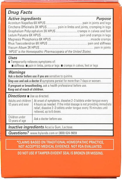 Leg Cramp Homeopathic Tablets by Hyland's