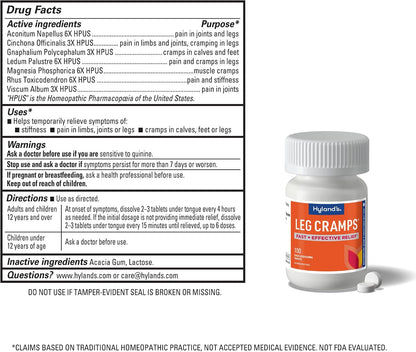Leg Cramp Homeopathic Tablets by Hyland's