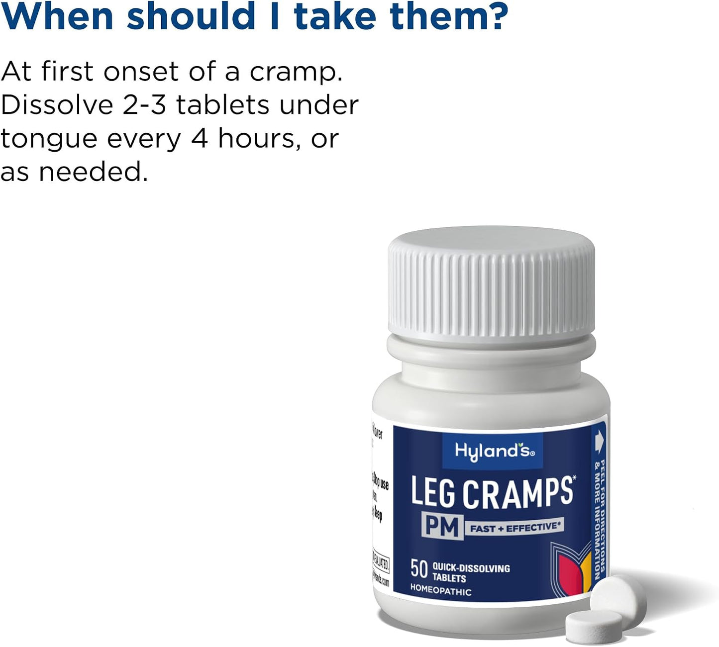 Leg Cramp PM Homeopathic Tablets by Hyland's