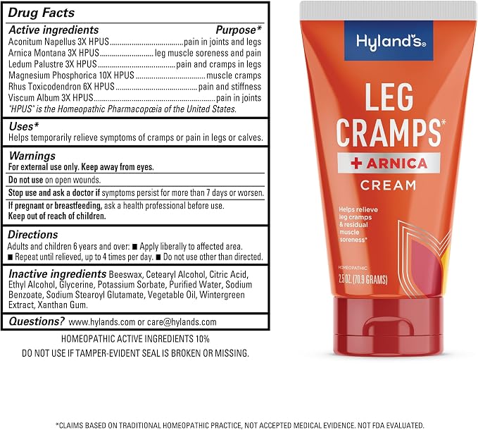 Leg Cramp Homeopathic Ointment by Hyland's