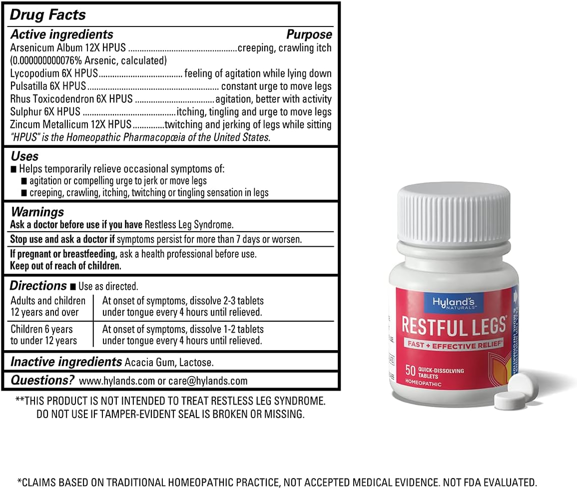 Restful Legs Homeopathic Tablets by Hyland's
