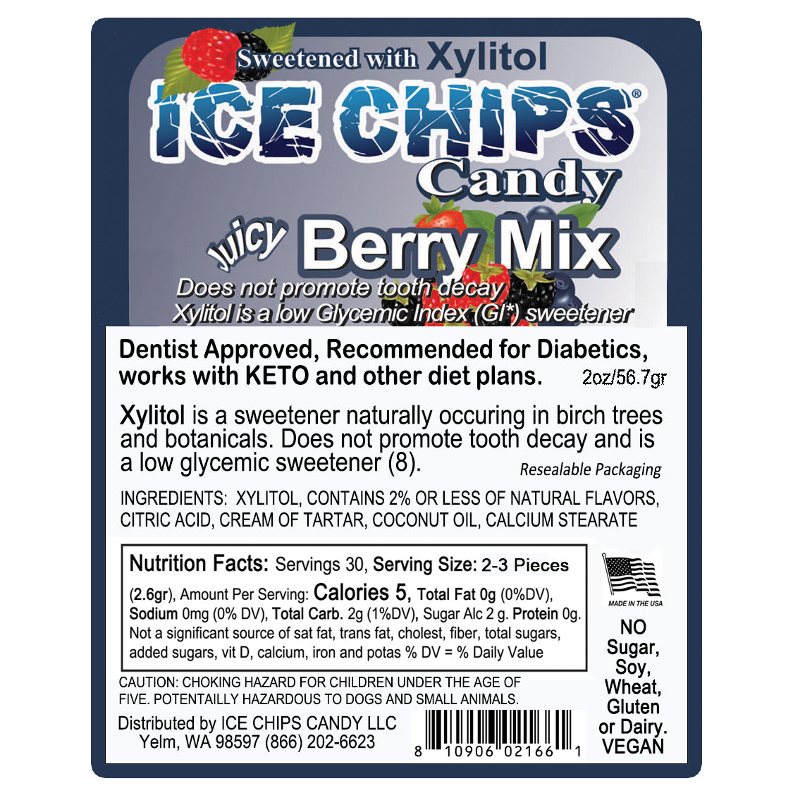 Juicy Berry Xylitol Candy by Ice Chips