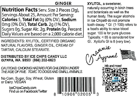 Ginger Xylitol Candy by Ice Chips