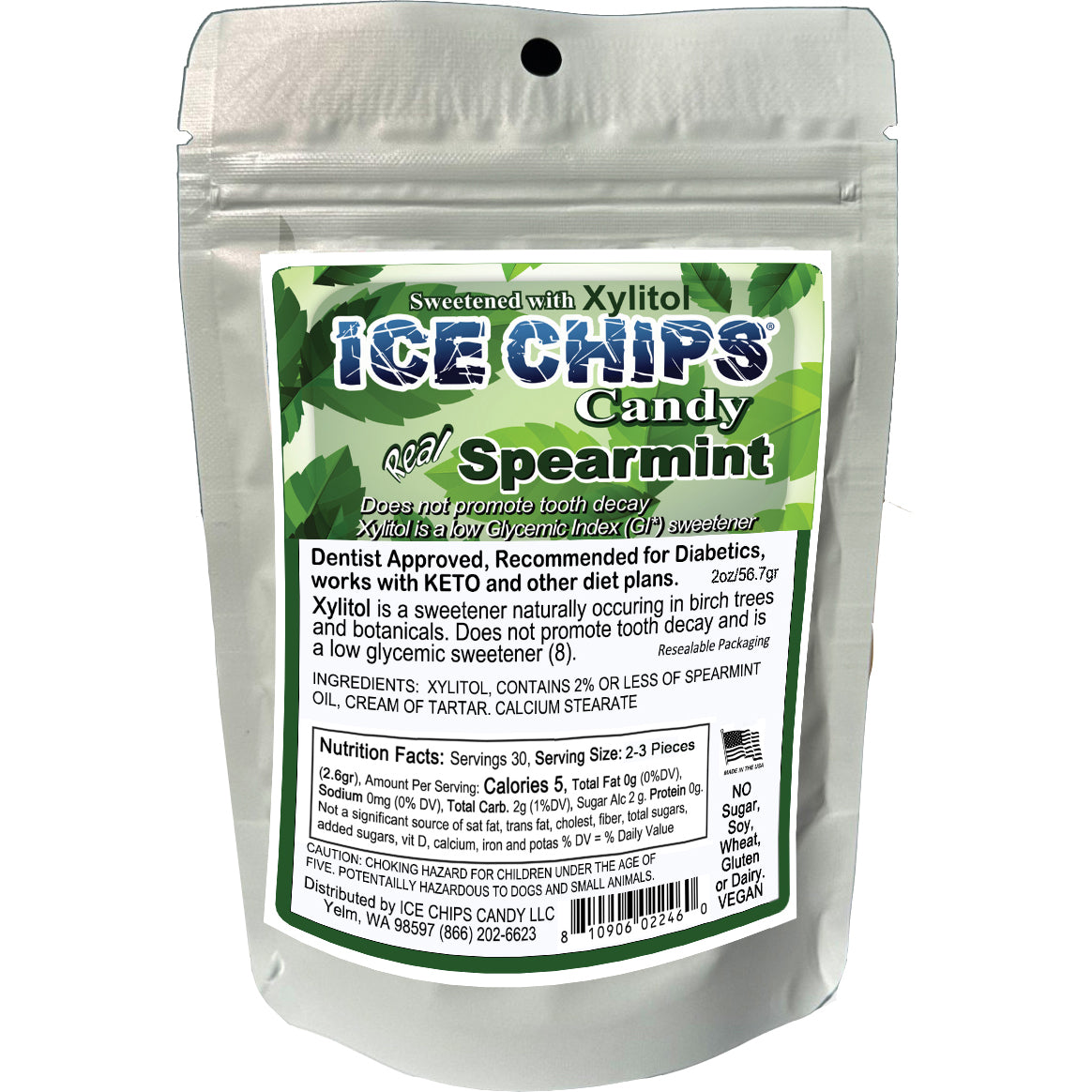 Spearmint Xylitol Candy by Ice Chips